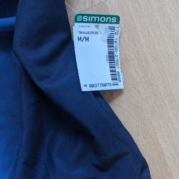 SIMONS Open Back Mesh Dress Blue Gradient - Picture 4 of 5